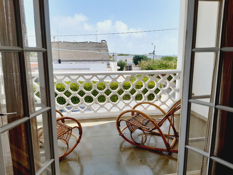 Veranda al piano superiore con vista mare